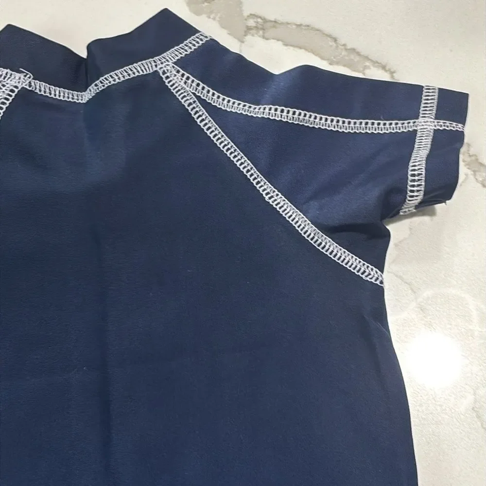 OshKosh B’GOSH | Navy Blue Boys Rash guard Swim Top Surf Size 6-9 Months